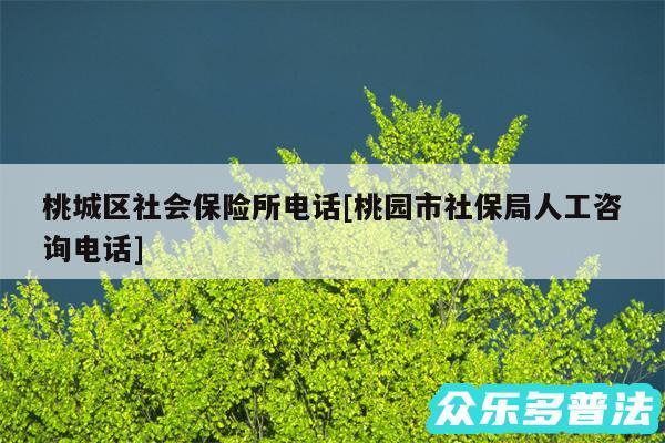 桃城区社会保险所电话及桃园市社保局人工咨询电话