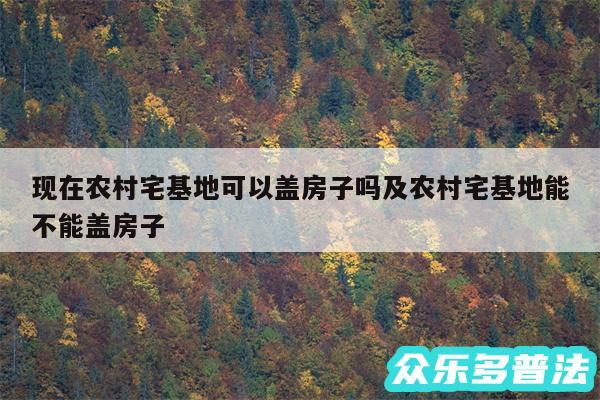 现在农村宅基地可以盖房子吗及农村宅基地能不能盖房子