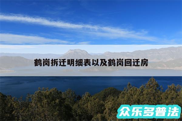 鹤岗拆迁明细表以及鹤岗回迁房