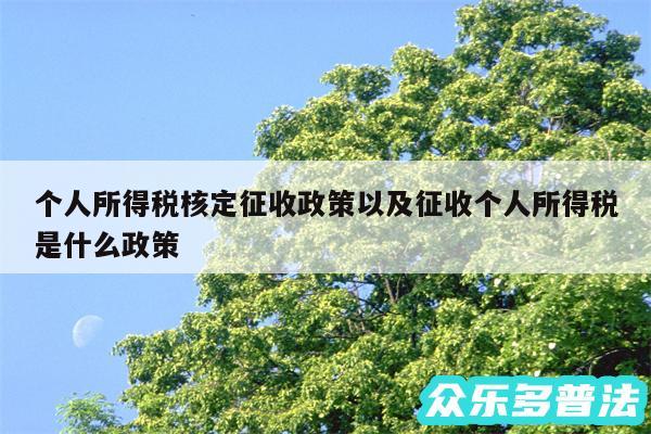 个人所得税核定征收政策以及征收个人所得税是什么政策