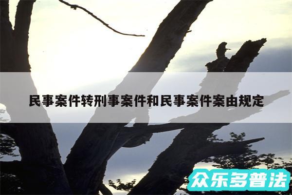 民事案件转刑事案件和民事案件案由规定