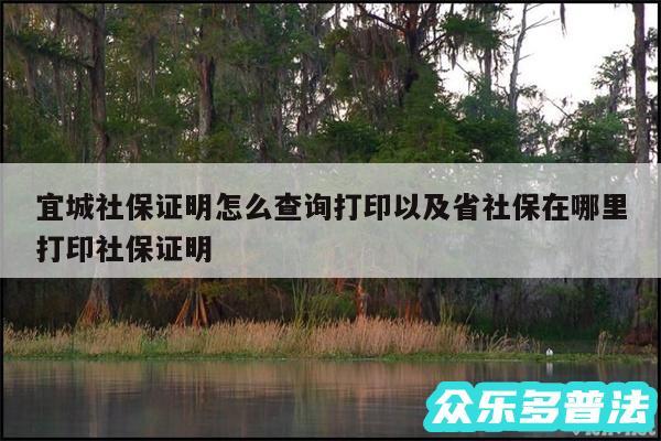 宜城社保证明怎么查询打印以及省社保在哪里打印社保证明