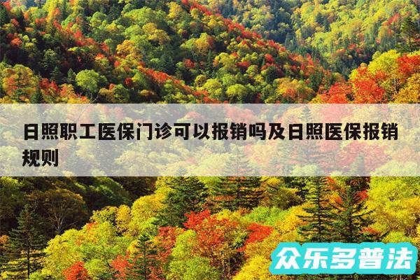 日照职工医保门诊可以报销吗及日照医保报销规则