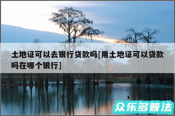 土地证可以去银行贷款吗及用土地证可以贷款吗在哪个银行