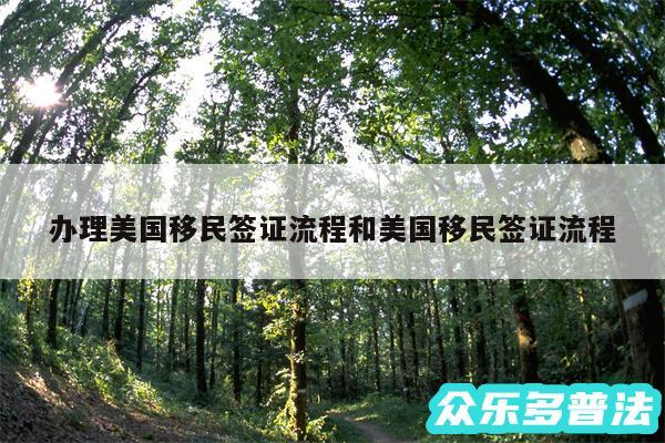 办理美国移民签证流程和美国移民签证流程