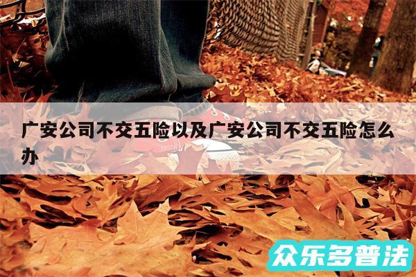 广安公司不交五险以及广安公司不交五险怎么办