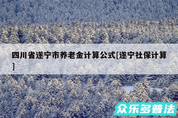 四川省遂宁市养老金计算公式及遂宁社保计算