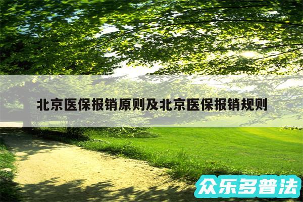 北京医保报销原则及北京医保报销规则