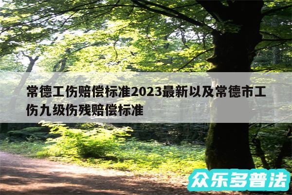 常德工伤赔偿标准2024最新以及常德市工伤九级伤残赔偿标准