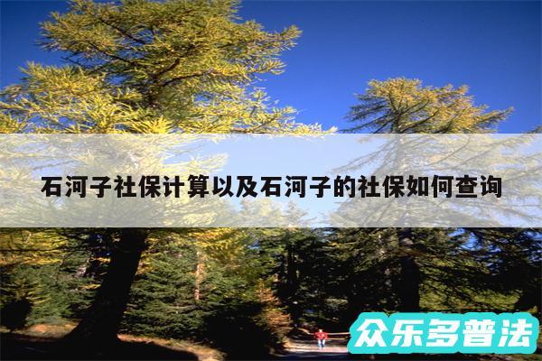 石河子社保计算以及石河子的社保如何查询