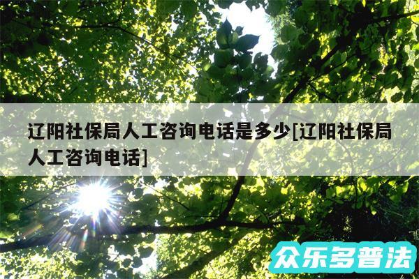 辽阳社保局人工咨询电话是多少及辽阳社保局人工咨询电话