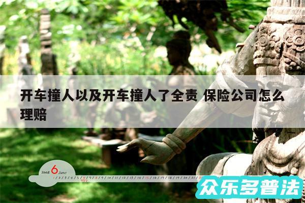 开车撞人以及开车撞人了全责 保险公司怎么理赔