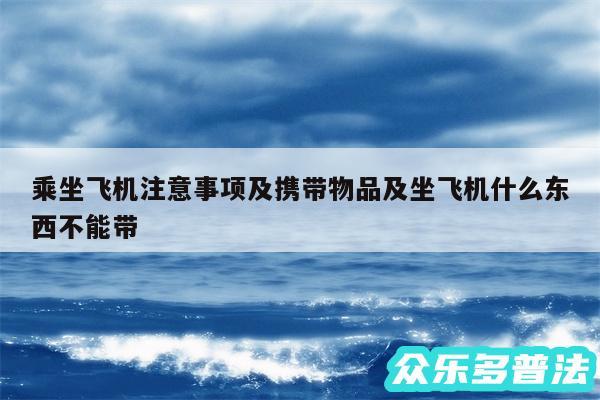 乘坐飞机注意事项及携带物品及坐飞机什么东西不能带