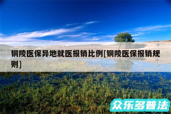 铜陵医保异地就医报销比例及铜陵医保报销规则