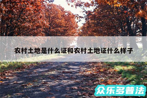 农村土地是什么证和农村土地证什么样子