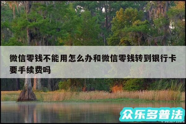 微信零钱不能用怎么办和微信零钱转到银行卡要手续费吗