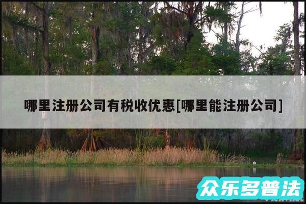 哪里注册公司有税收优惠及哪里能注册公司