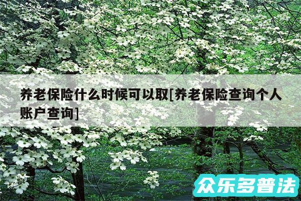 养老保险什么时候可以取及养老保险查询个人账户查询