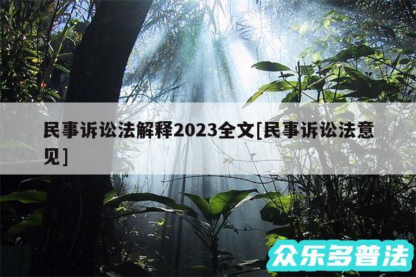 民事诉讼法解释2024全文及民事诉讼法意见