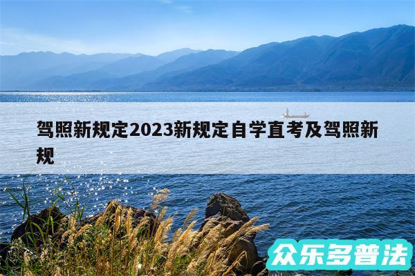 驾照新规定2024新规定自学直考及驾照新规