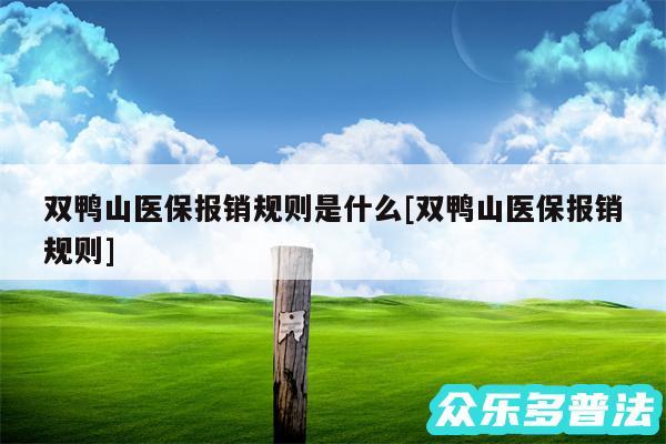 双鸭山医保报销规则是什么及双鸭山医保报销规则