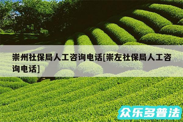 崇州社保局人工咨询电话及崇左社保局人工咨询电话