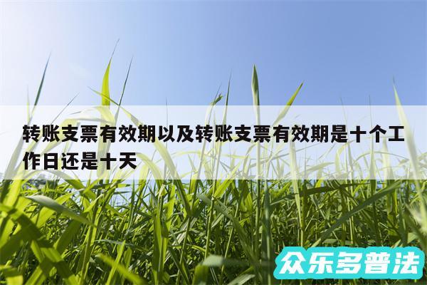 转账支票有效期以及转账支票有效期是十个工作日还是十天