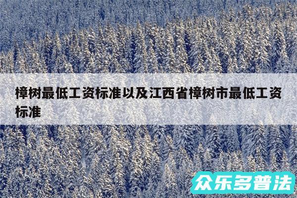 樟树最低工资标准以及江西省樟树市最低工资标准