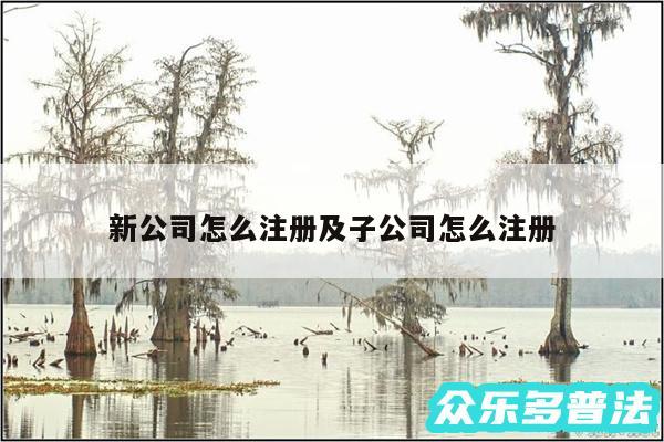 新公司怎么注册及子公司怎么注册