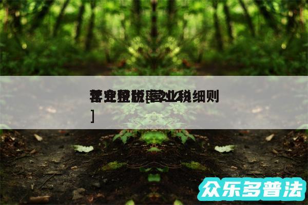 营业税税率2024
年完整版及营业税细则