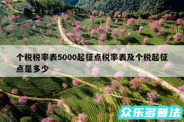 个税税率表5000起征点税率表及个税起征点是多少