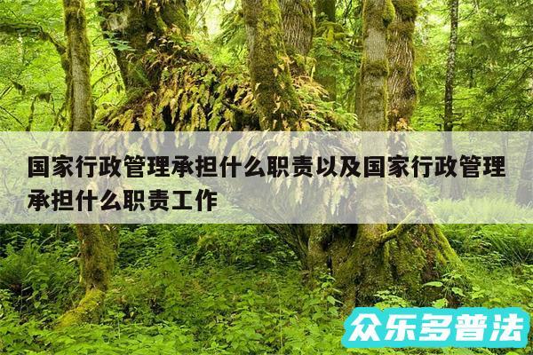 国家行政管理承担什么职责以及国家行政管理承担什么职责工作