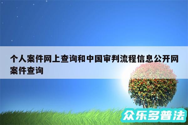 个人案件网上查询和中国审判流程信息公开网案件查询