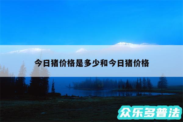 今日猪价格是多少和今日猪价格