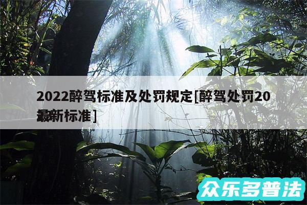 2024醉驾标准及处罚规定及醉驾处罚2024
最新标准