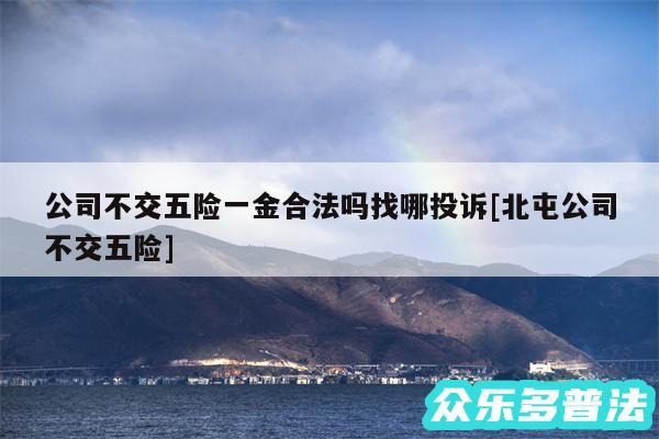 公司不交五险一金合法吗找哪投诉及北屯公司不交五险