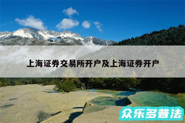 上海证券交易所开户及上海证券开户