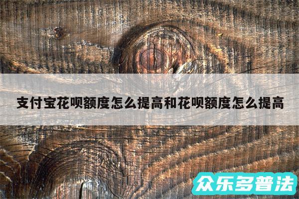支付宝花呗额度怎么提高和花呗额度怎么提高