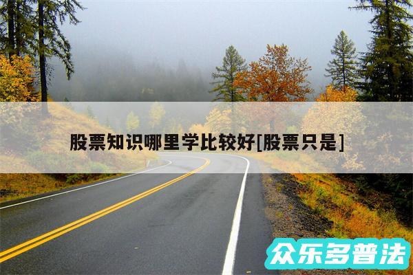 股票知识哪里学比较好及股票只是