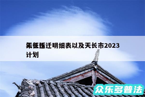 天长拆迁明细表以及天长市2024
年征迁计划