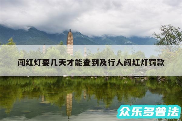 闯红灯要几天才能查到及行人闯红灯罚款