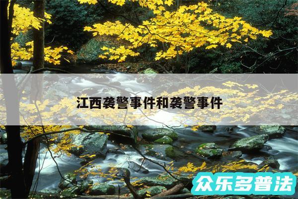 江西袭警事件和袭警事件