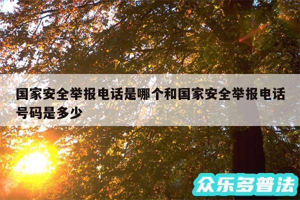 国家安全举报电话是哪个和国家安全举报电话号码是多少
