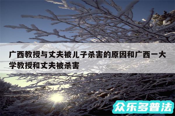 广西教授与丈夫被儿子杀害的原因和广西一大学教授和丈夫被杀害