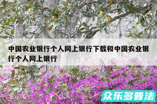 中国农业银行个人网上银行下载和中国农业银行个人网上银行