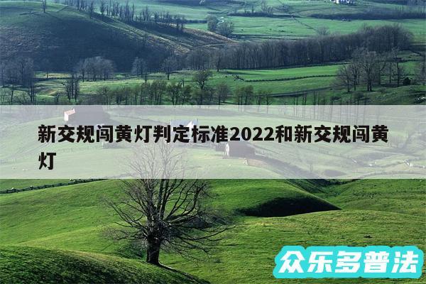 新交规闯黄灯判定标准2024和新交规闯黄灯