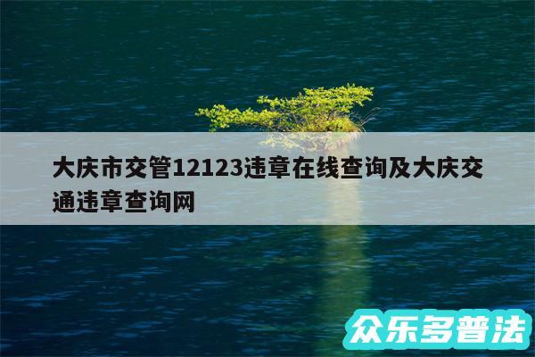大庆市交管12123违章在线查询及大庆交通违章查询网