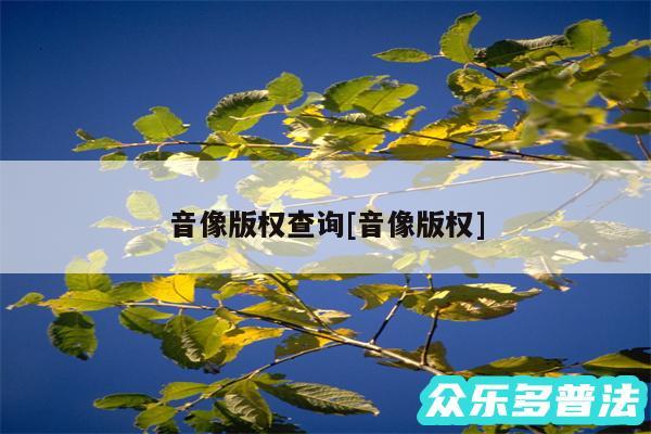 音像版权查询及音像版权