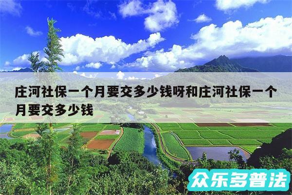 庄河社保一个月要交多少钱呀和庄河社保一个月要交多少钱