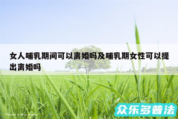 女人哺乳期间可以离婚吗及哺乳期女性可以提出离婚吗